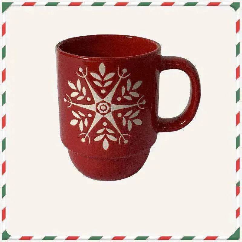 Creative Cute Cartoon Snowman Santa Claus Ceramic Cup Christmas Mug Small Gifts