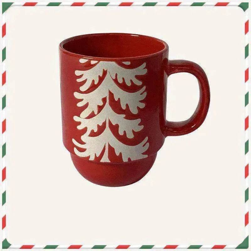 Creative Cute Cartoon Snowman Santa Claus Ceramic Cup Christmas Mug Small Gifts