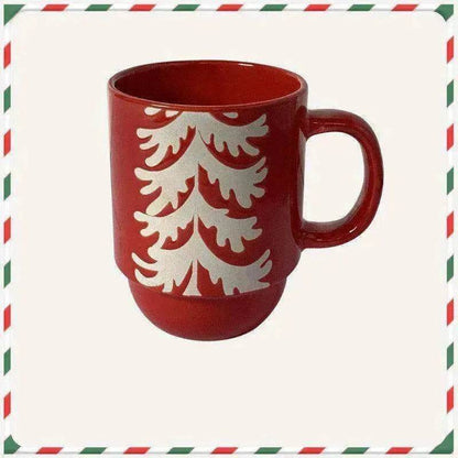 Creative Cute Cartoon Snowman Santa Claus Ceramic Cup Christmas Mug Small Gifts
