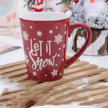 Creative Cute Cartoon Snowman Santa Claus Ceramic Cup Christmas Mug Small Gifts