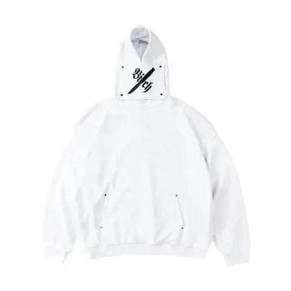 Creative Detachable High Neck Loose Hooded Men's Sweater