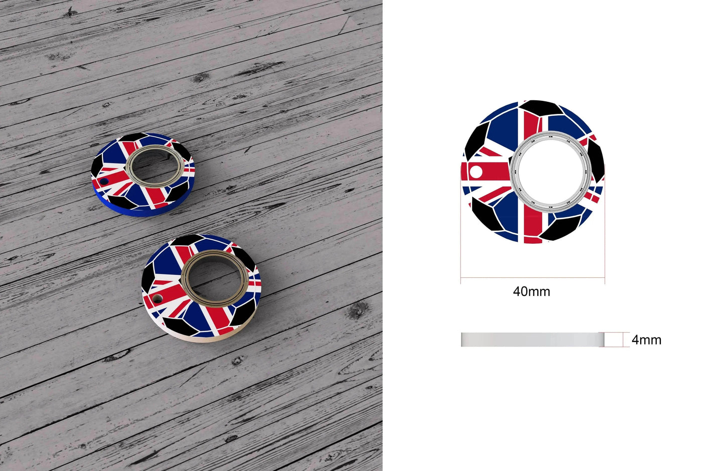 Creative Soccer World Teams Fidget Spinner Anti-Anxiety Relieves Stress Toy Keychain