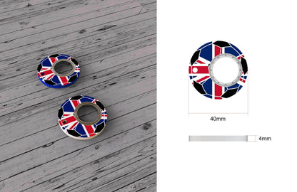 Creative Soccer World Teams Fidget Spinner Anti-Anxiety Relieves Stress Toy Keychain