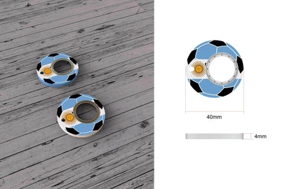 Creative Soccer World Teams Fidget Spinner Anti-Anxiety Relieves Stress Toy Keychain