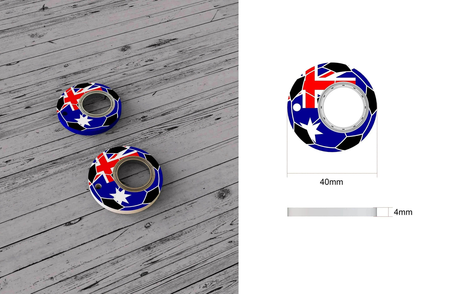 Creative Soccer World Teams Fidget Spinner Anti-Anxiety Relieves Stress Toy Keychain