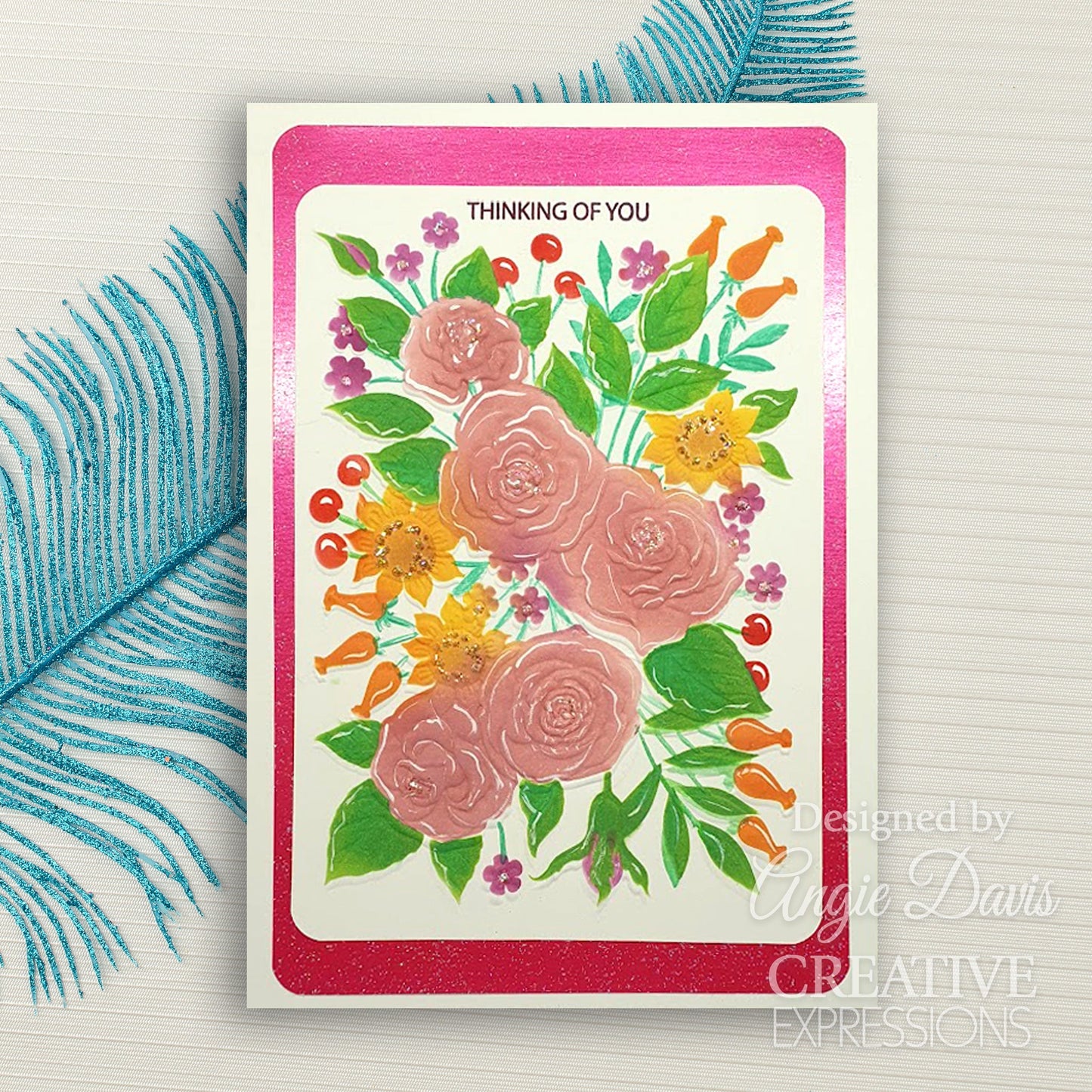 Creative Expressions Pochoir de coloriage compagnon Rose Garden 6 po x 8 po, lot de 2