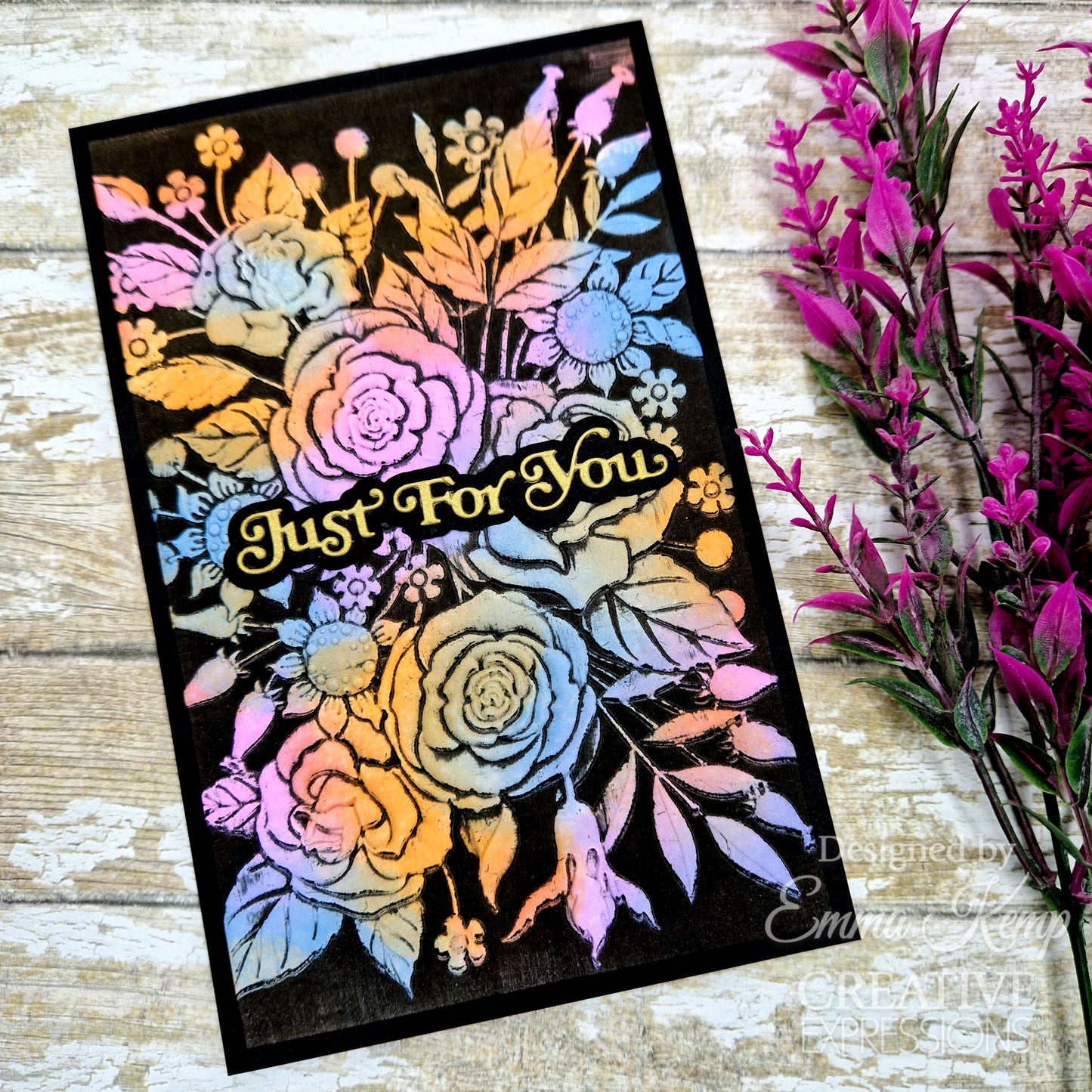 Creative Expressions Pochoir de coloriage compagnon Rose Garden 6 po x 8 po, lot de 2