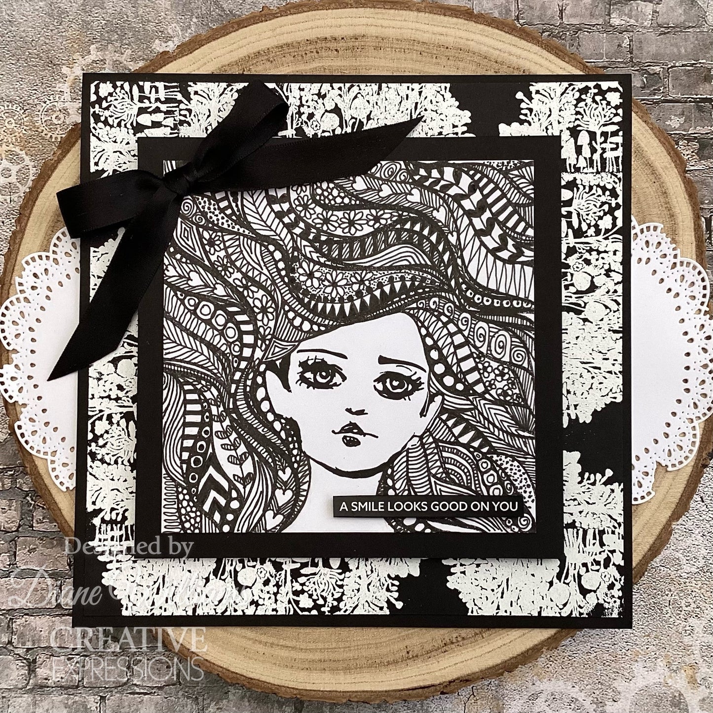 Creative Expressions Jane Davenport WildInk 6 in x 8 in Clear Stamp Set