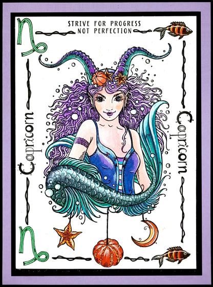 Pink Ink Designs Capricorn 6 in x 8 in Clear Stamp Set