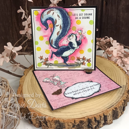 Tampons transparents Pink Ink Designs Stinkin' Cute 6 po x 8 po