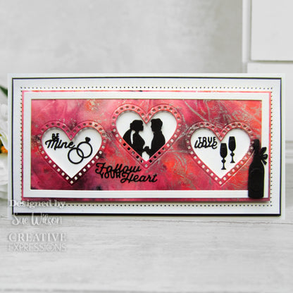 Creative Expressions Sue Wilson Finishing Touches Heart Accessories Craft Die