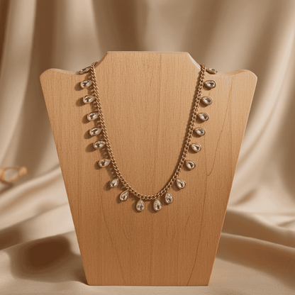Cubic Zirconia Necklace 18k Gold