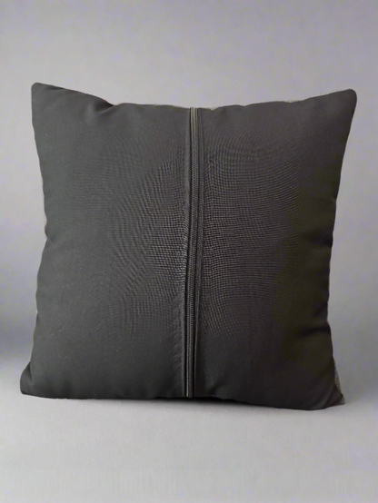 Tatreez Cushion Cover - Green with Orange | 16x16" Palestinian Embroidery