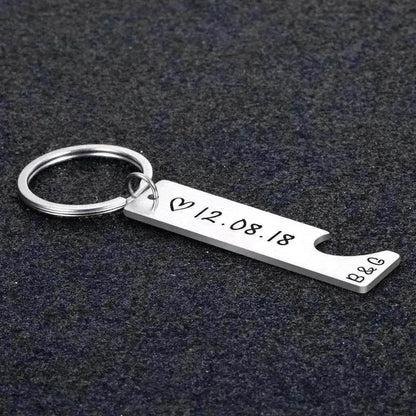 Customized Couples Electroplating Keychain