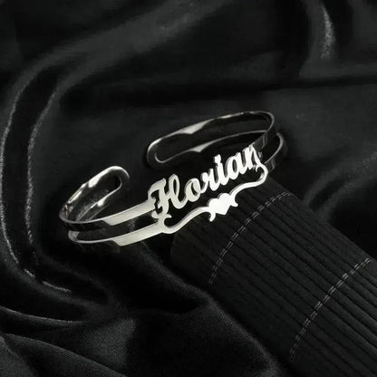 Customized Name Bracelet Personalized Custom Bangles Stainless Steel Jewelry