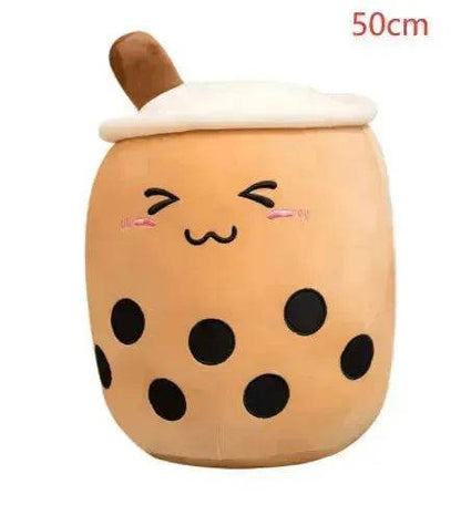 Cute Fruit Drink Plush Stuffed Soft Strawberry Milk Tea Plush Boba Tea Cup Toy Bubble Tea Pillow Cushion Kids Gift