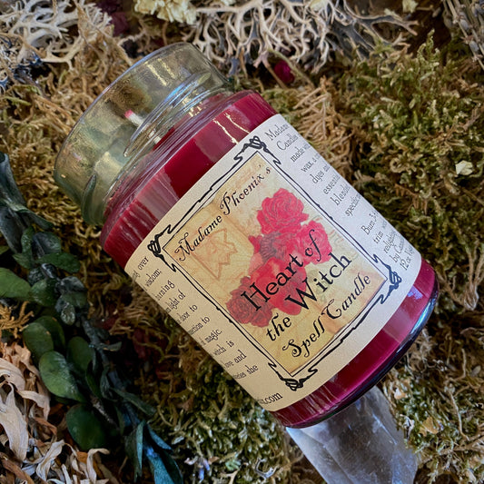 Bougie de Rituel Enchanté Cœur de Sorcière