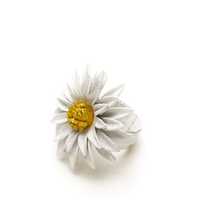 Leather Flower Ring