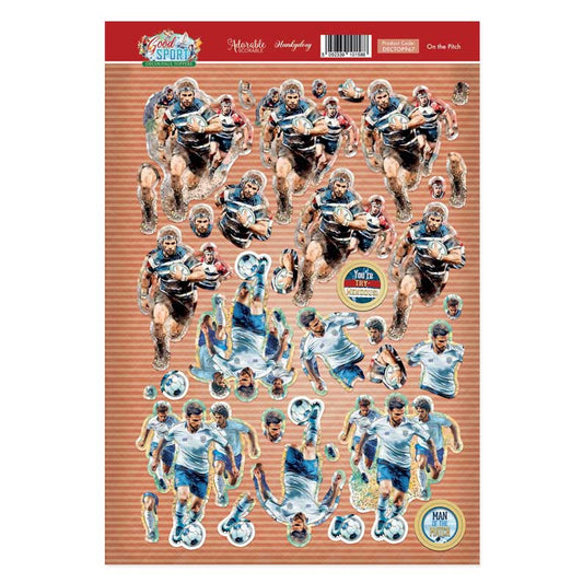 On the Pitch Decoupage Topper Sheet