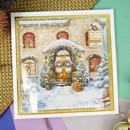 Feuille de dessus de découpage « Un accueil chaleureux d'hiver »