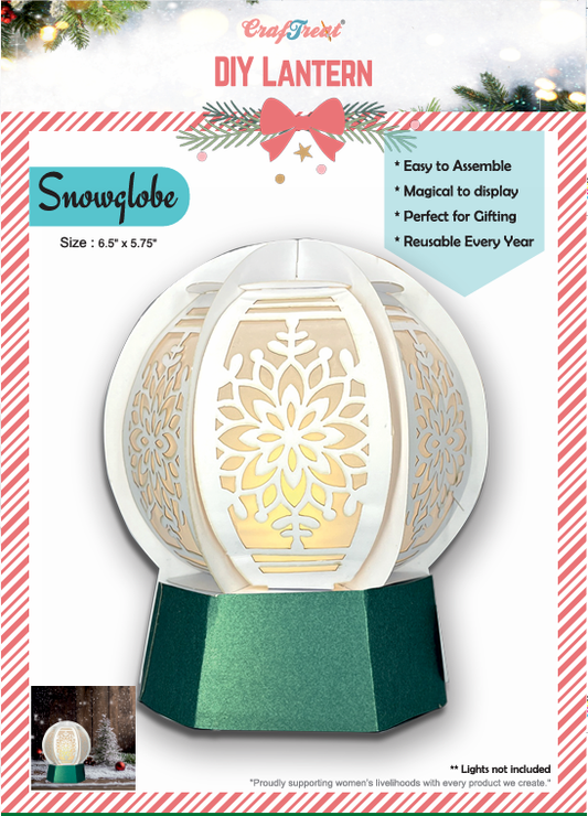 Lanterne en papier DIY CrafTreat - Boule à neige