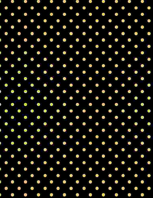 Basic Pin Dots - Black and Yellow Polka Dot