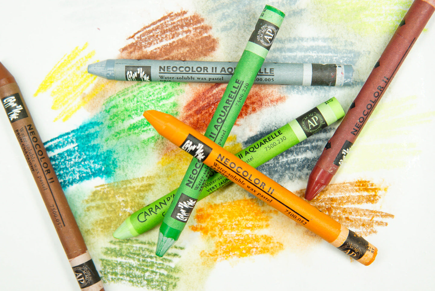 Caran d'Ache - Classic Neocolor II Water Soluble Wax Crayon - Pinks and Purples