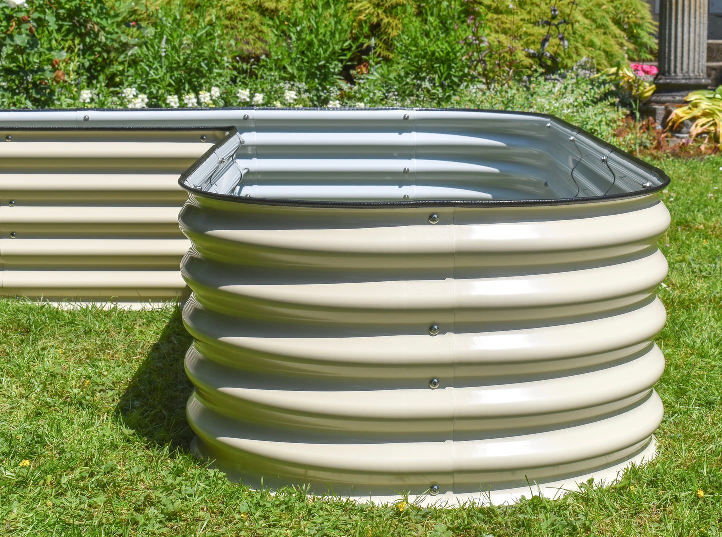 Kit de bac de jardin en L de 43 cm de haut