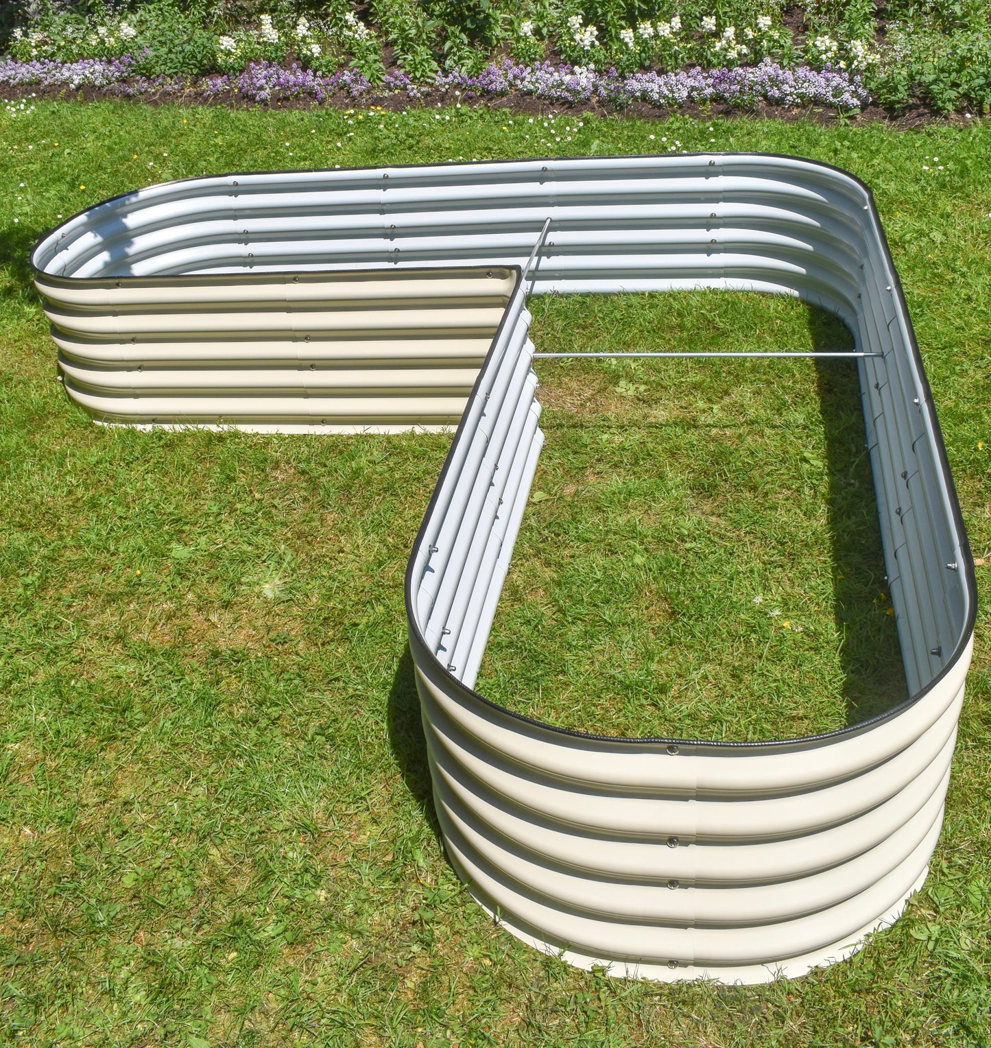 Kit de bac de jardin en L de 43 cm de haut