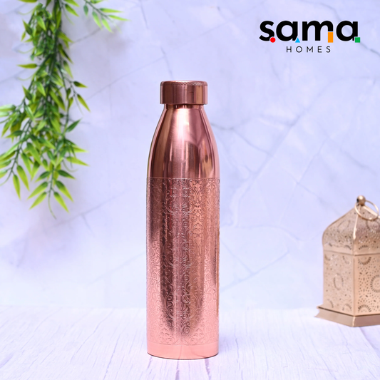 Bouteille en cuivre artisanale pour la santé | Étanche, durable et élégante