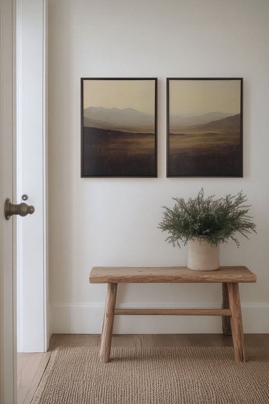 DUO RÊVES LOINTAINS (2 Œuvres sur toile tendue)