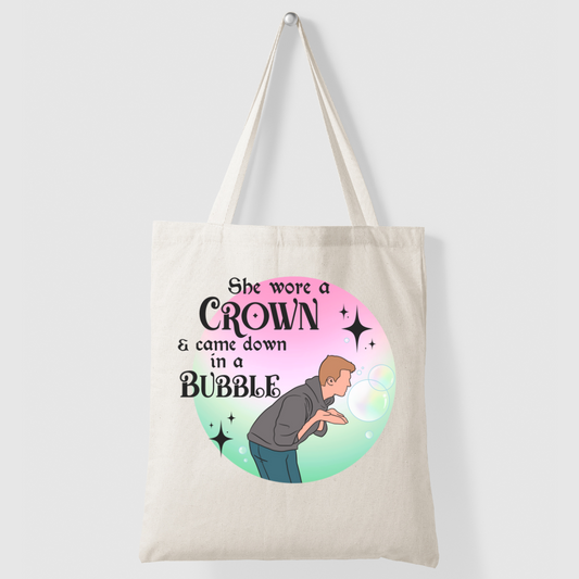 Sac fourre-tout "Elle Portait une Couronne et Est Descendue dans une Bulle"