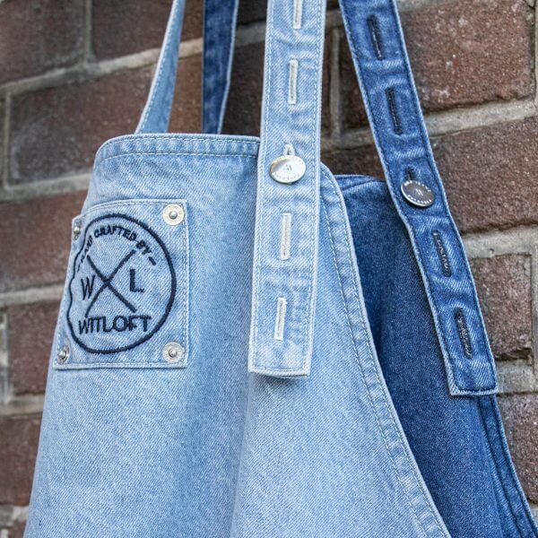 WITLOFT - Tablier Denim Longueur Moyenne - Bleu Clair