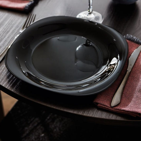 Assiette Plate 26.5cm Carine Noire Luminarc