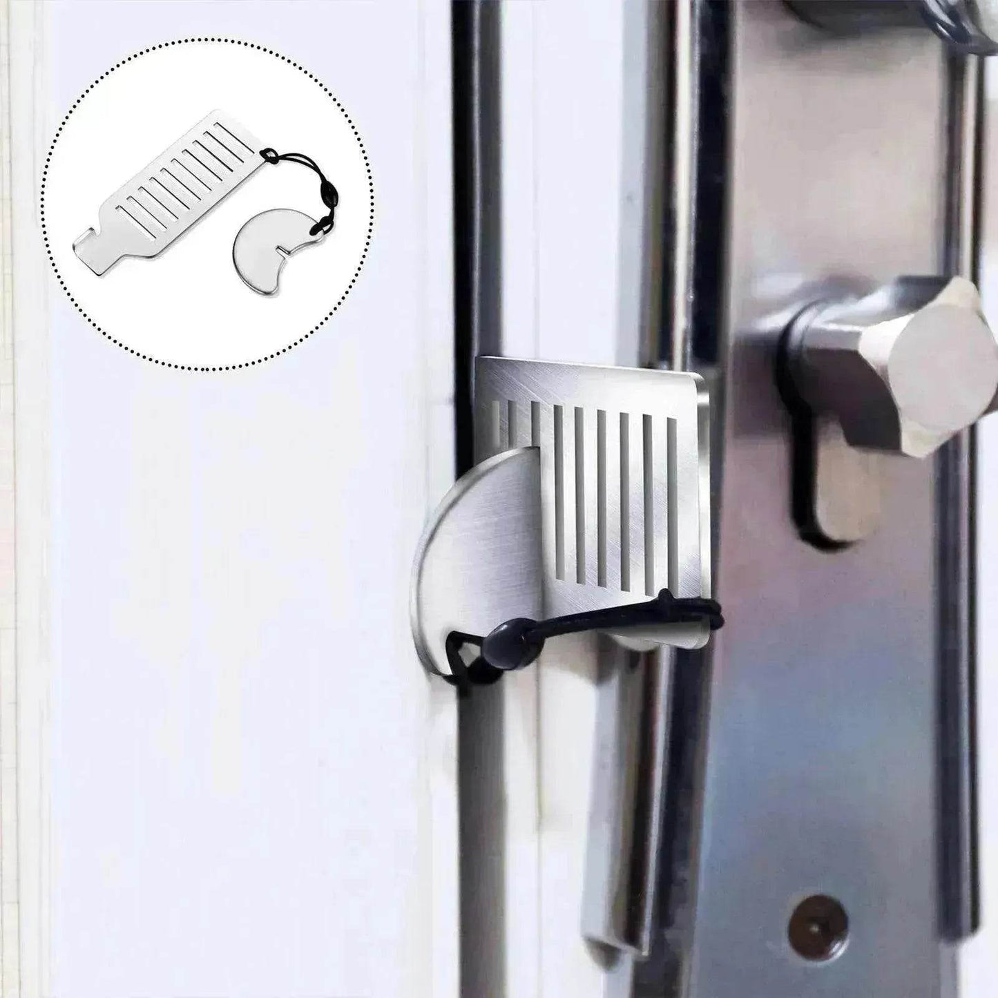 Door Free Punch Door Stopper Anti theft Buckle