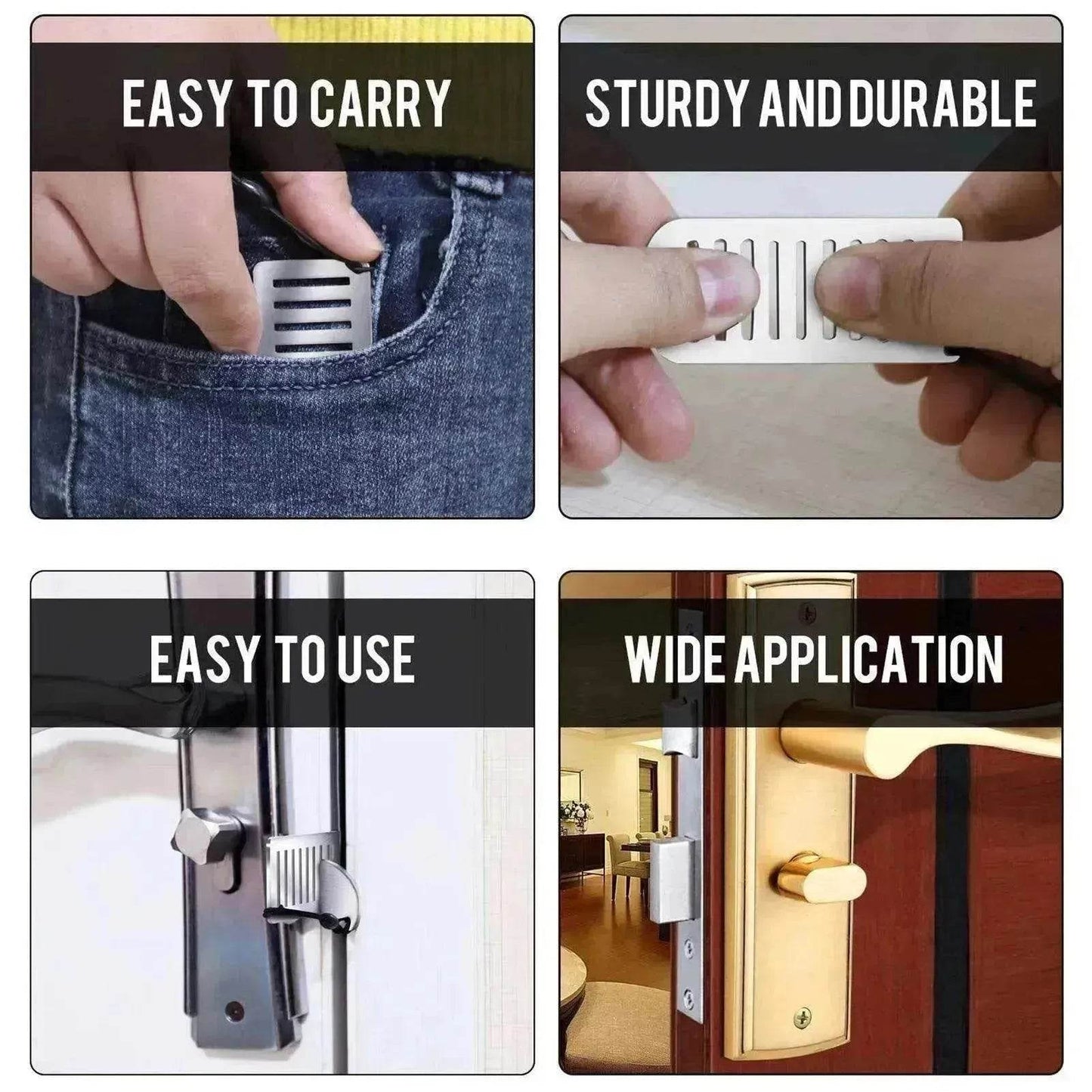 Door Free Punch Door Stopper Anti theft Buckle