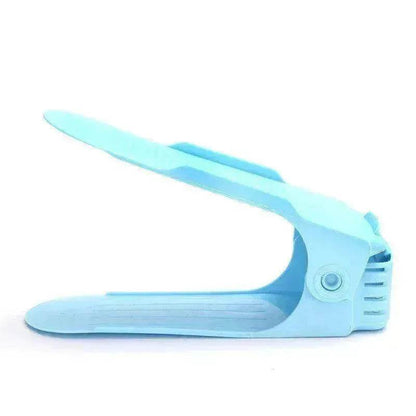 Double Stackable Shoes Shelf Storage Plastic Adjustable Shoes Rack Cabinets