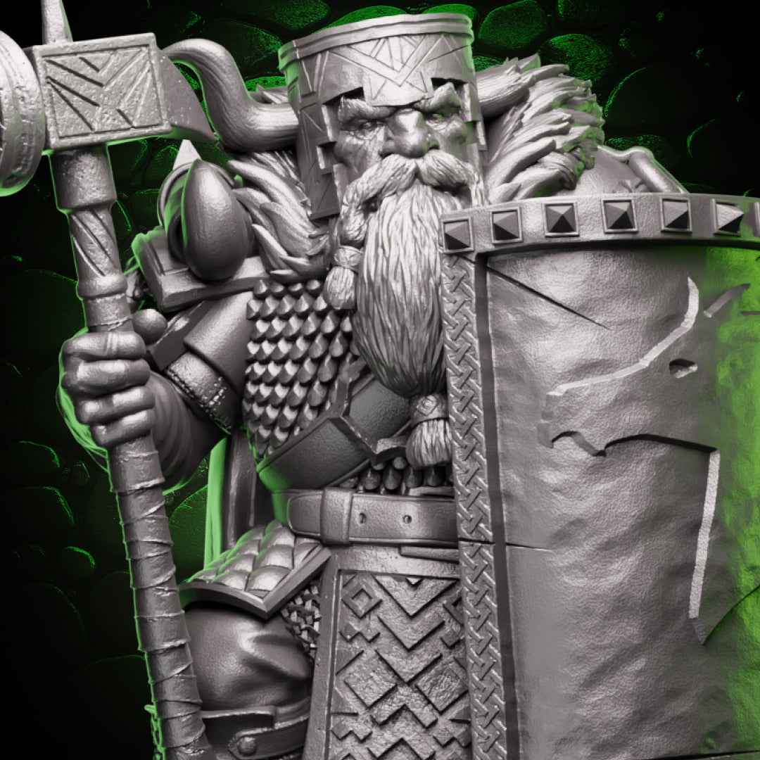 Paladin Nain - Bouclier et Marteau
