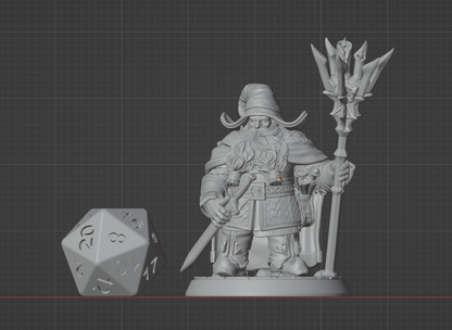 Dwarf Wizard | Staff & Sword | 5e