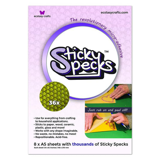 Ecstasy Crafts Sticky Specks Micro Adhésif 8 Feuilles A5