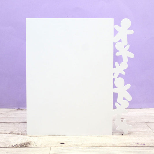Festive Fancy-Edge Card Blanks - Gingerbread Men