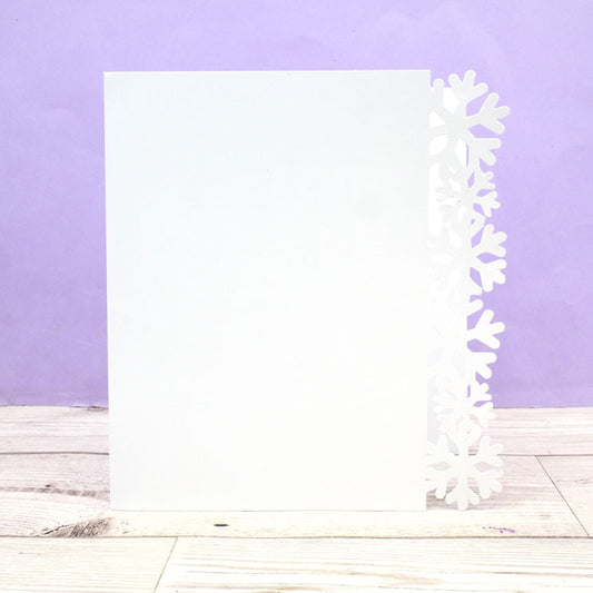 Festive Fancy-Edge Card Blanks - Snowflakes