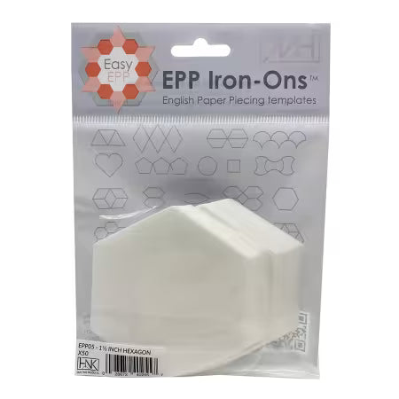 1.5" Hexie x 50 Pack - Iron On - Dissolvable