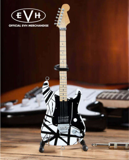 EVH Black & White VH1 Eddie Van Halen Mini Guitar Replica Collectible