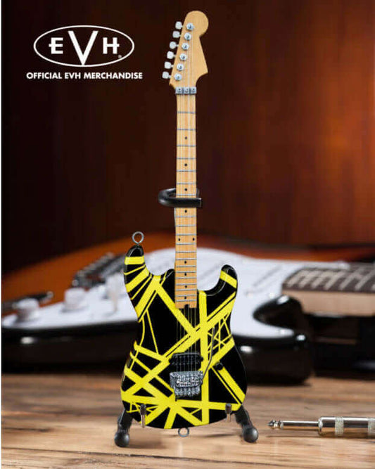 EVH Black & Yellow VH2 "Bumblebee" Eddie Van Halen Mini Guitar Replica Collectible