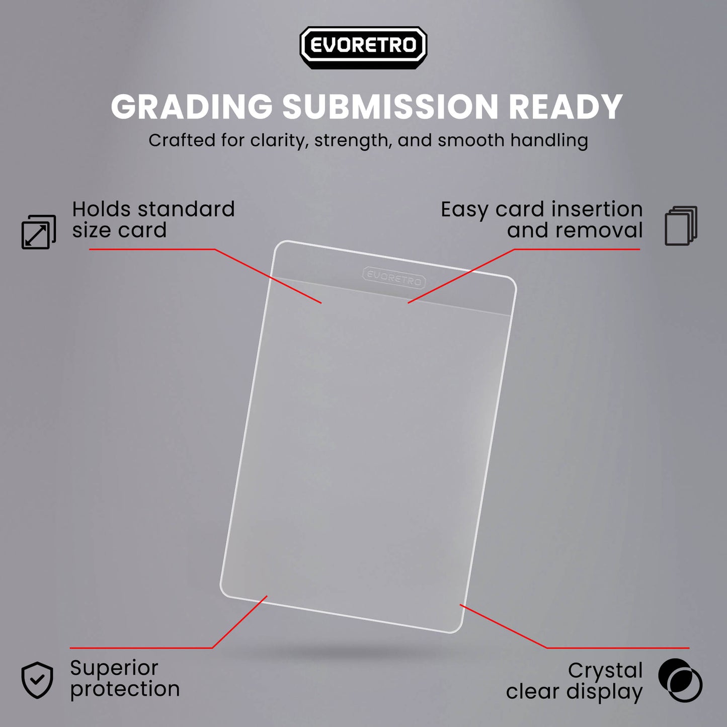 EVORETRO Semi-Rigid Card Holders - Grading 3 5/16” × 4 7/8”