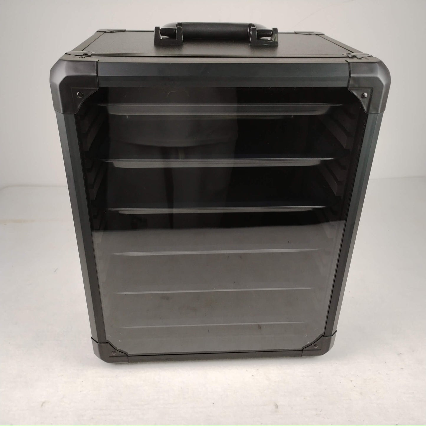 EVORETRO Aluminum Miniatures Display Case with 5 Magnetic Trays