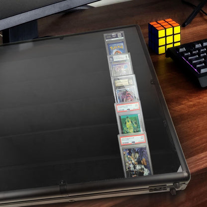 EVORETRO Lockable Aluminum Display Case – Secure Showcase 24x36x4 Inch Black with removal Separator