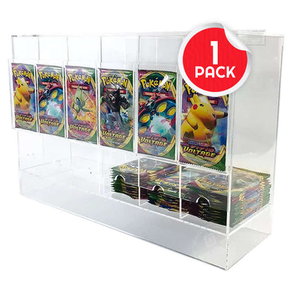 EVORETRO Acrylic Display Stand for Booster  DispenserPacks – Retail Counter Unit with Top Shelf