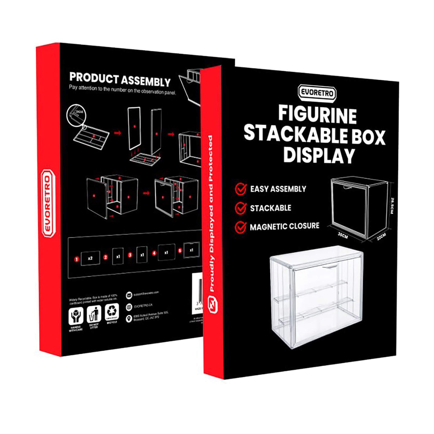 Stackable Collectible Display Box with Magnetic Closure Shoes Box